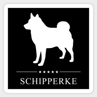 Schipperke Dog White Silhouette Sticker